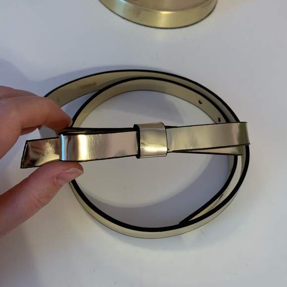 kate spade Accessories - Kate Spade gold patent bow belt size small